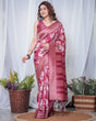 Load image into Gallery viewer, Graceful Maroon Floral Banarasi Silk Saree with Tassels BANARASI PRINTED