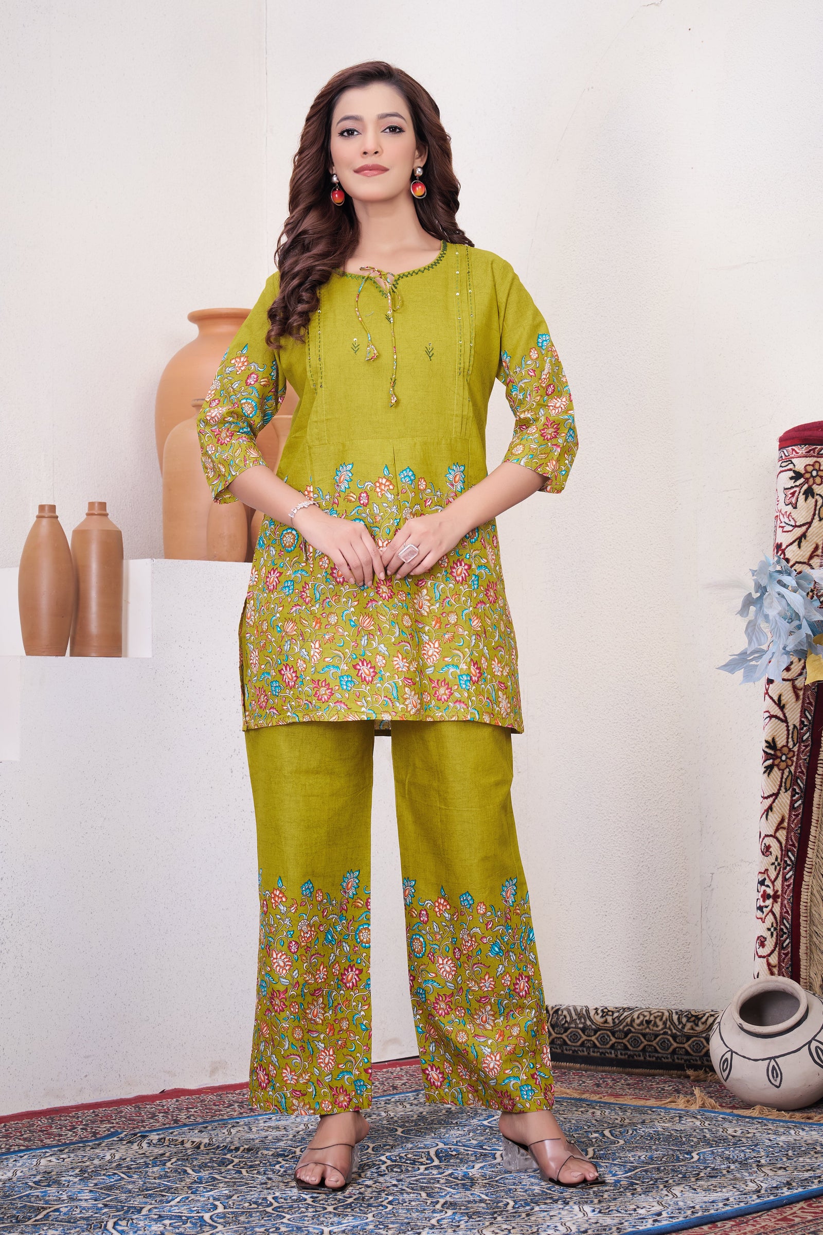 Pure Cotton Printed Co-ord Set for Women Clothsvilla