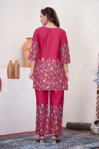Pure Cotton Printed Co-ord Set for Women Clothsvilla