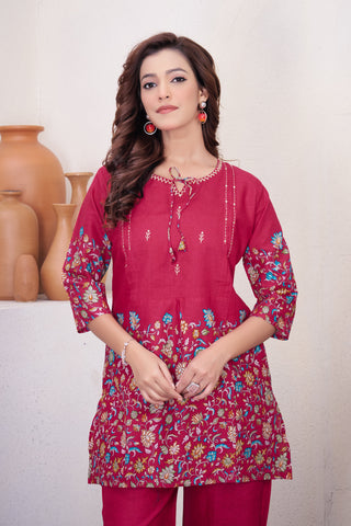 Pure Cotton Printed Co-ord Set for Women Clothsvilla