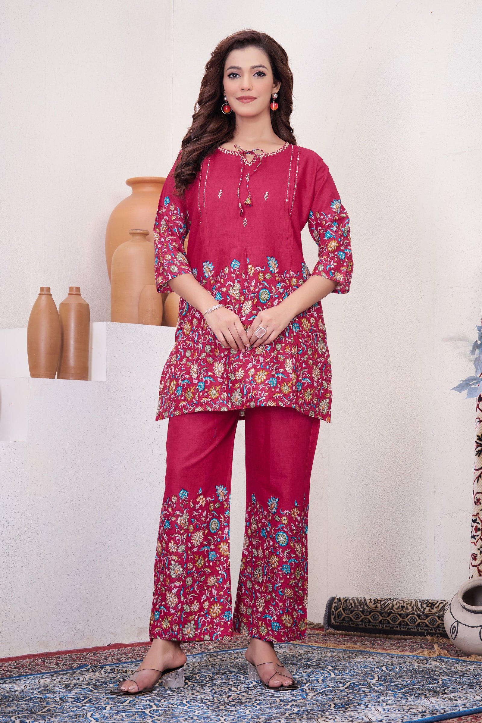 Pure Cotton Printed Co-ord Set for Women Clothsvilla