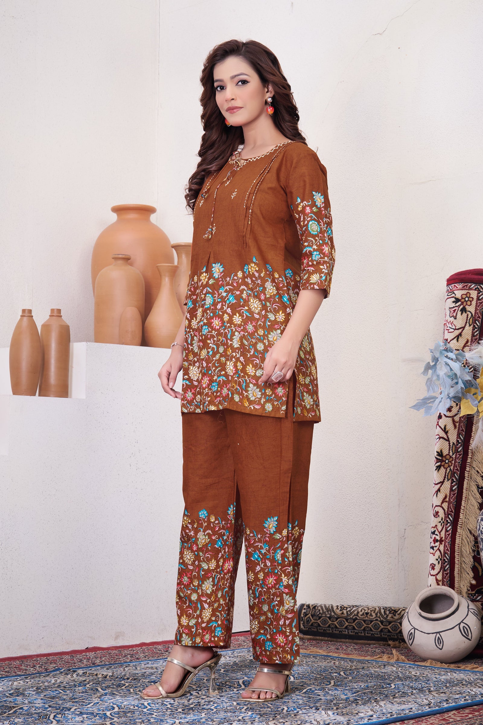 Pure Cotton Printed Co-ord Set for Women Clothsvilla