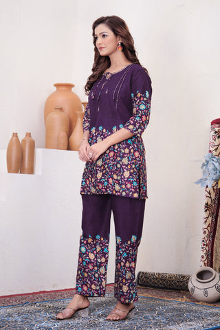 Pure Cotton Printed Co-ord Set for Women Clothsvilla