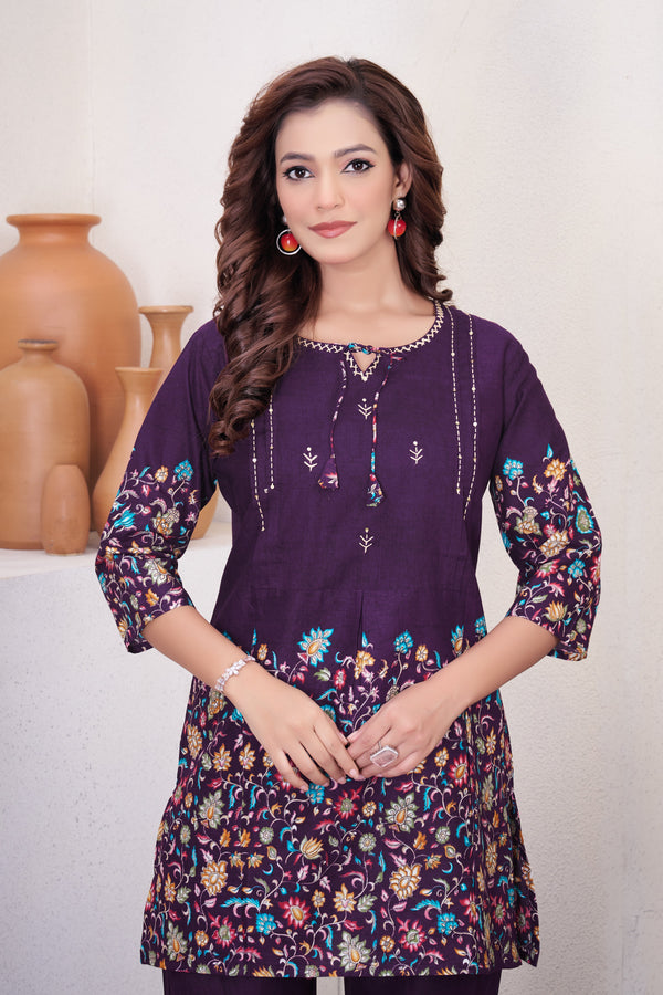 Pure Cotton Printed Co-ord Set for Women Clothsvilla