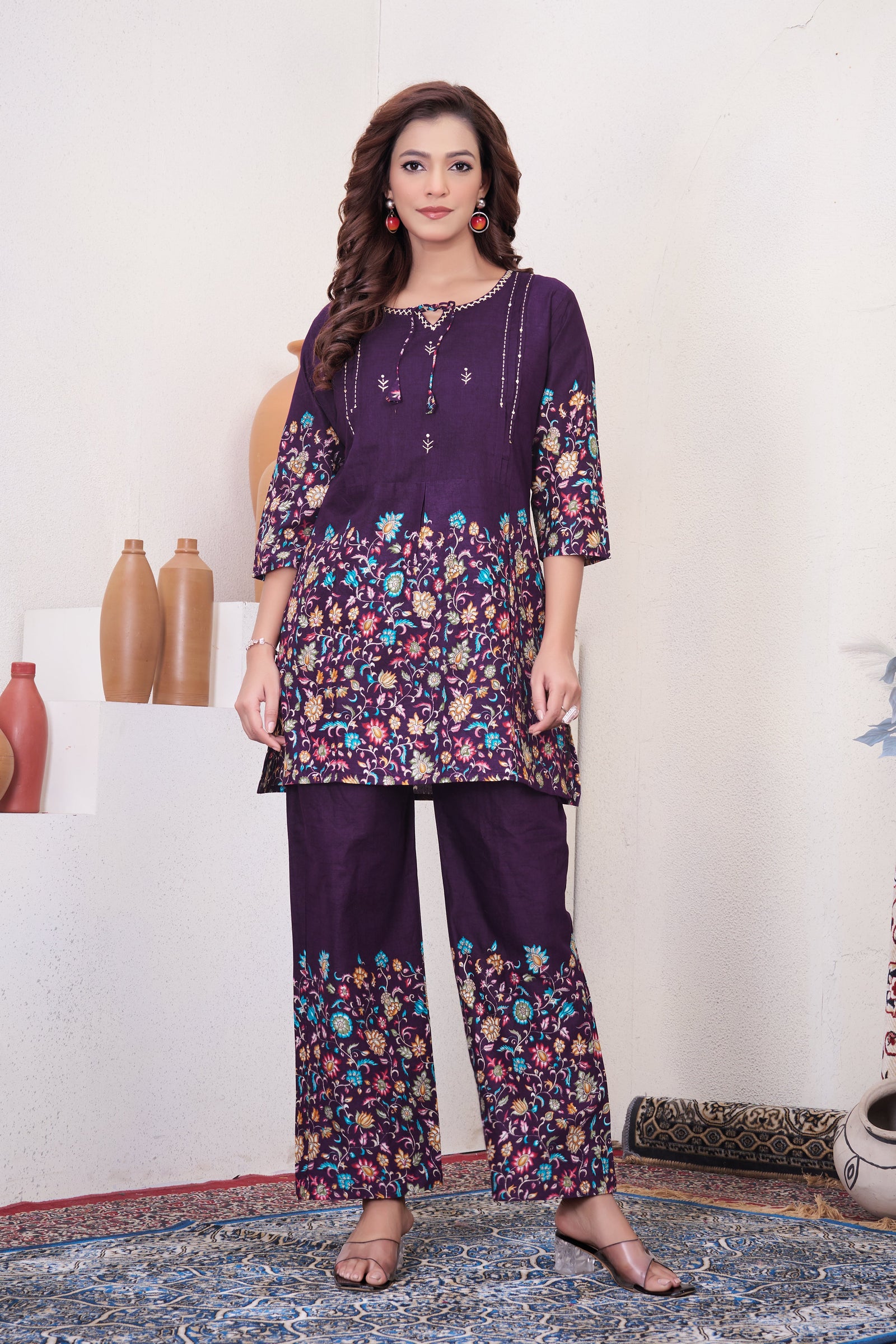 Pure Cotton Printed Co-ord Set for Women Clothsvilla