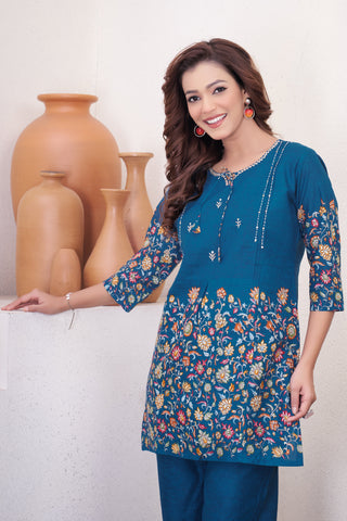 Pure Cotton Printed Co-ord Set for Women Clothsvilla