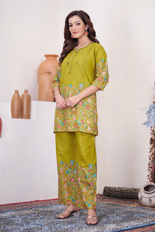 Pure Cotton Printed Co-ord Set for Women Clothsvilla