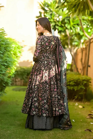 Pure Muslin Digital Print Anarkali Gown with Dupatta Clothsvilla