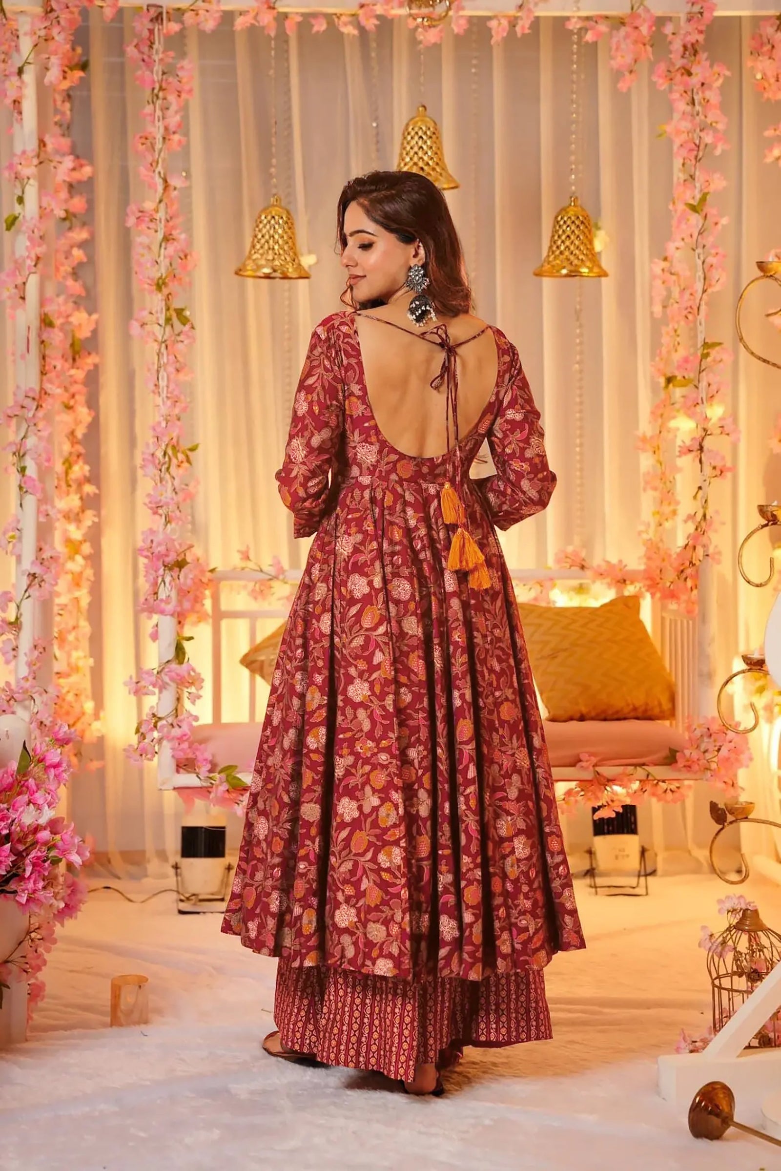 Pure Muslin Digital Print Anarkali Gown with Dupatta Clothsvilla