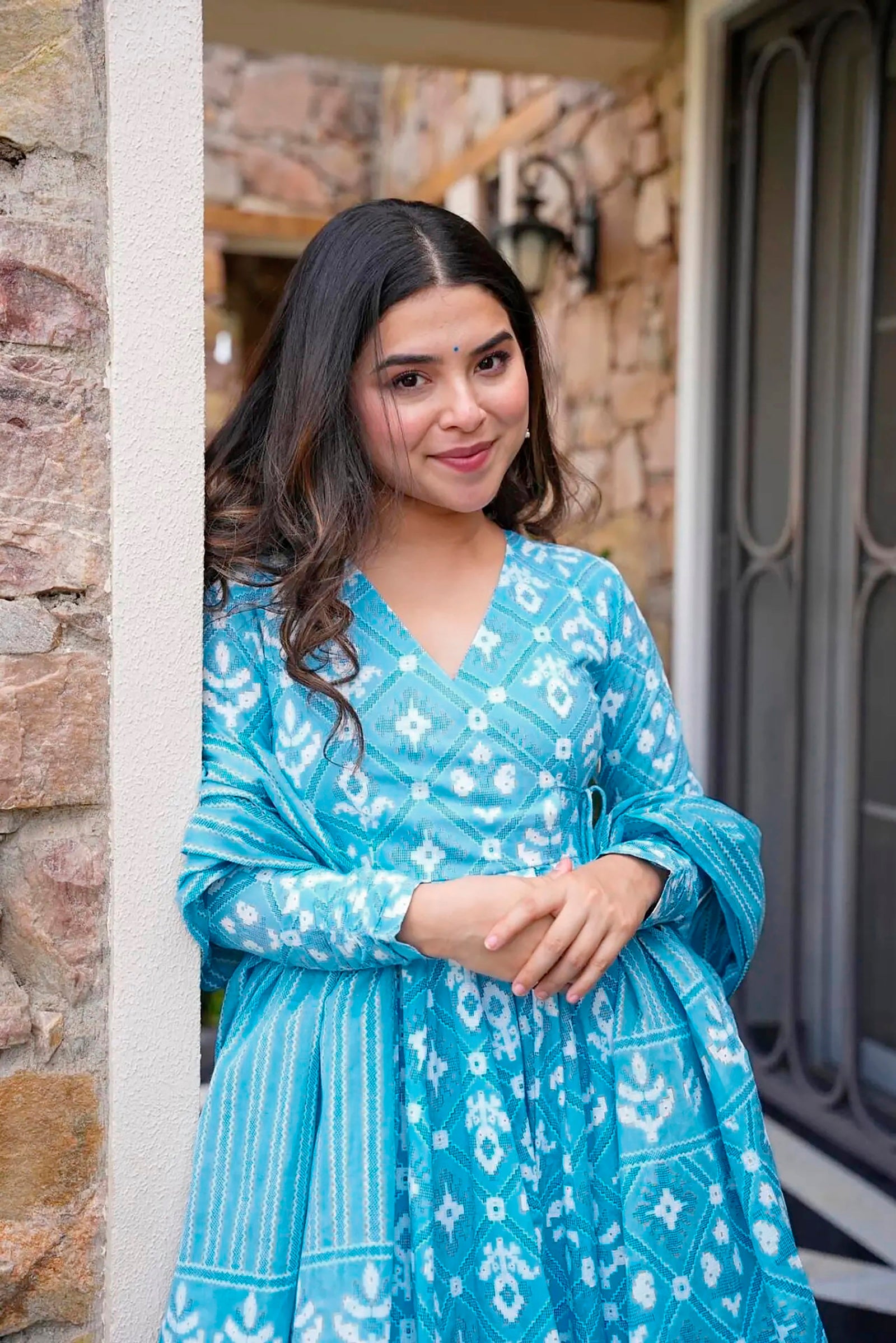 Pure Muslin Digital Print Kurti Pant Dupatta Set Clothsvilla