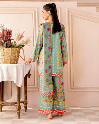 Pure Natural Crepe Digital Print Co-Ord Set with Printed Chiffon Georgette Dupatta Fully Stitched ClothsVilla