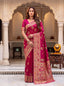 Pure Nylon Satin Saree with Zari Work ClothsVilla