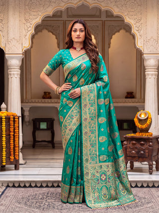 Pure Nylon Satin Saree with Zari Work ClothsVilla