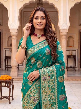 Pure Nylon Satin Saree with Zari Work ClothsVilla