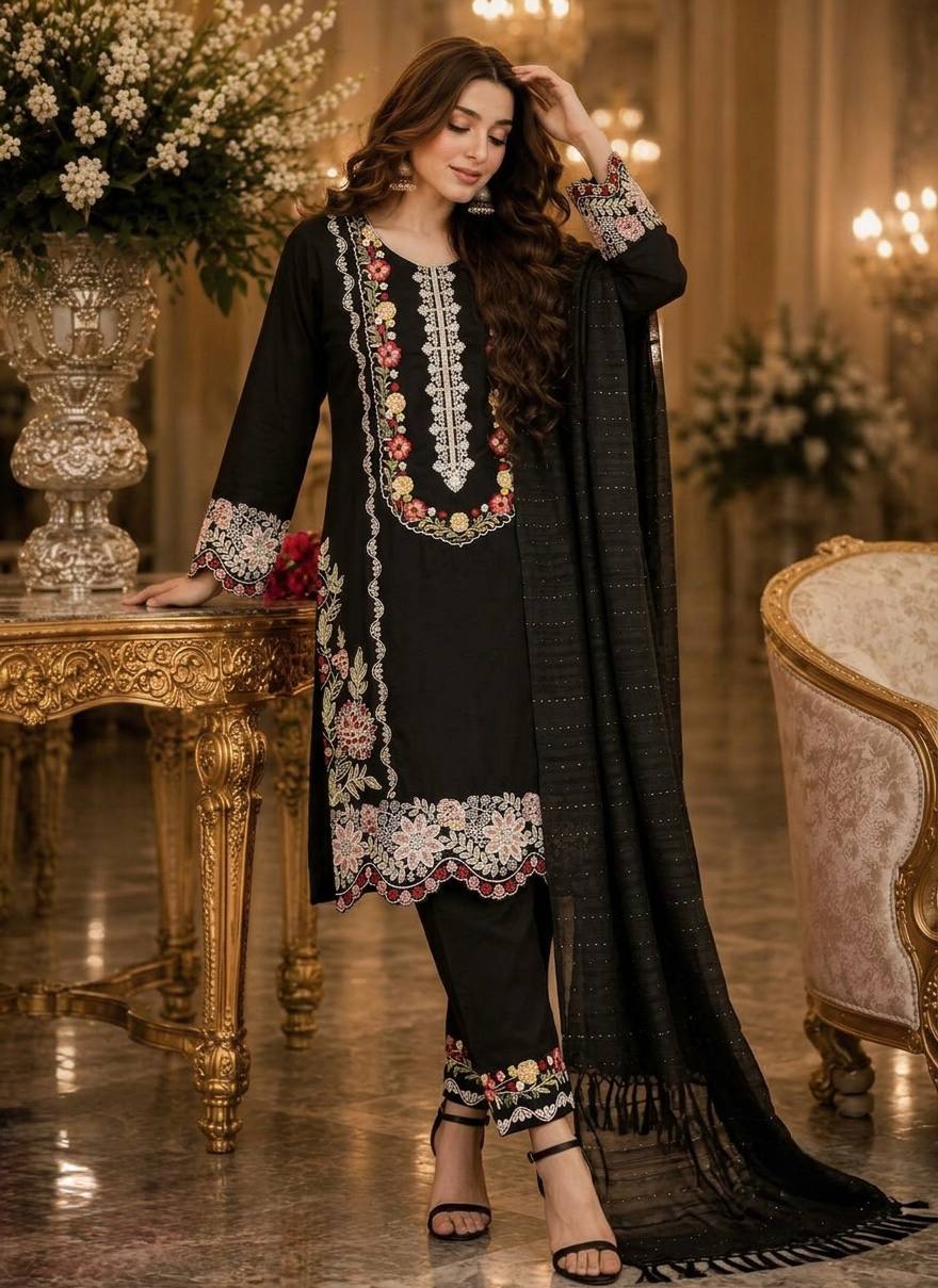Pure Satin Rayon Kurta Pant Set ClothsVilla