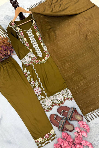 Pure Satin Rayon Kurta Pant Set ClothsVilla