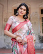Load image into Gallery viewer, Blush Pink Digital Print Tussar Silk Saree with Vibrant Storyline Art DIGITAL PRINT
