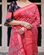Load image into Gallery viewer, Fiery Red Tussar Silk Saree with Ornamental Motifs and Detailed Zari Pallu DIGITAL PRINT