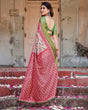 Load image into Gallery viewer, Blush Pink and Green Tussar Silk Saree with Floral Prints and Intricate Zari Work DIGITAL PRINT
