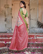 Load image into Gallery viewer, Blush Pink and Green Tussar Silk Saree with Floral Prints and Intricate Zari Work DIGITAL PRINT