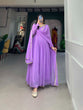Load image into Gallery viewer, Purple Alia Style Georgette Gown with Sequins Embroidery Lace ClothsVilla