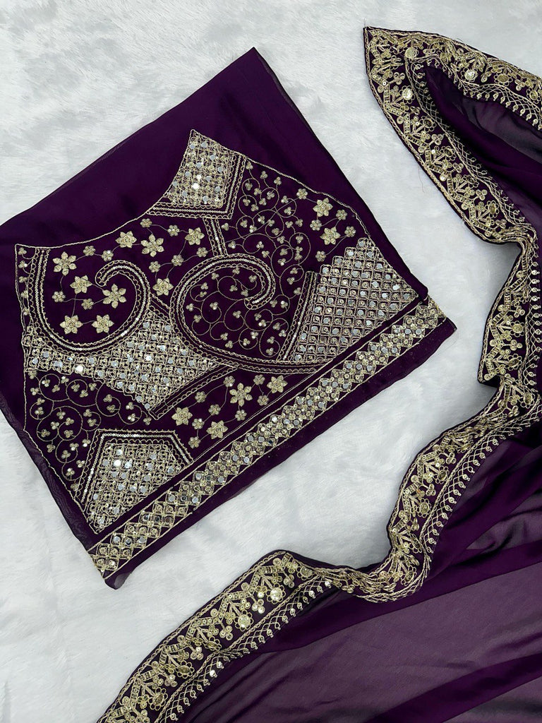 Purple Ananya Saree – A Glamorous Fusion of Elegance & Modern Trend ClothsVilla