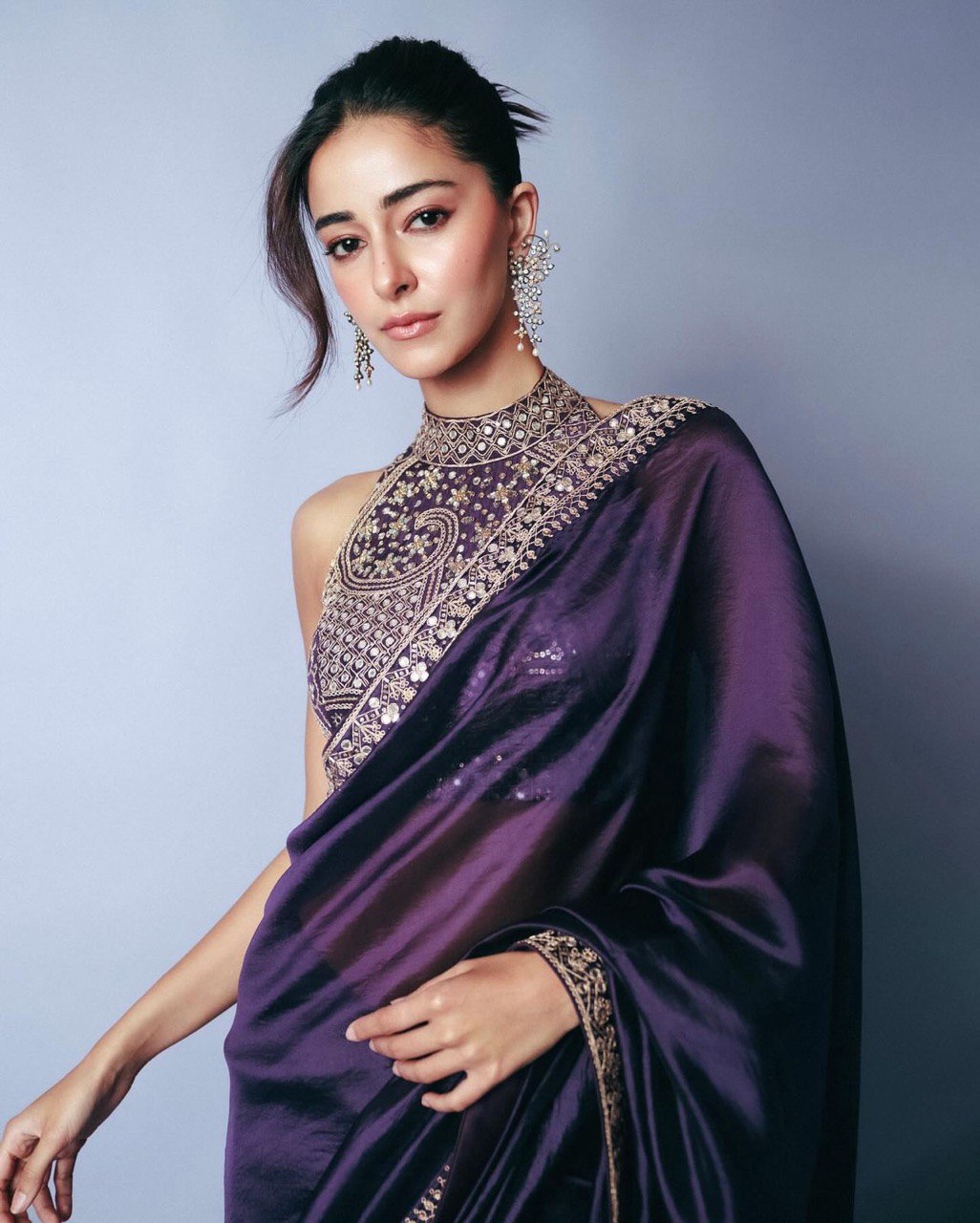 Purple Ananya Saree – A Glamorous Fusion of Elegance & Modern Trend ClothsVilla