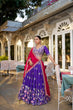 Load image into Gallery viewer, Purple Artistry Vichitra Silk Lehenga Set with Sequins &amp; Embroidery
