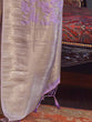 Load image into Gallery viewer, Purple Banarasi Silk Blend Saree with Bidri Work &amp; Zari Buta – Gold Accents &amp; Tassel Detailing ClothsVilla