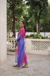 Load image into Gallery viewer, Purple Bandhani Print Faux Georgette Kurti with Kutchi Patchwork ClothsVilla