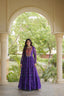 Purple Bandhani Print Gown ClothsVilla