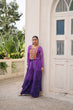 Load image into Gallery viewer, Purple Bandhani Print &amp; Kutchi Gamthi Patchwork Top with Matching Bottom Set ClothsVilla