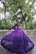 Load image into Gallery viewer, Purple Bandhani Print Lehenga with Kutchi Gamthi Patchwork &amp; Matching Blouse ClothsVilla