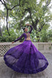 Load image into Gallery viewer, Purple Bandhani Print Lehenga with Kutchi Gamthi Patchwork &amp; Matching Blouse ClothsVilla