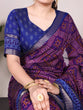 Load image into Gallery viewer, Purple Bandhej Print Chanderi Saree with Zari Weaving Work ClothsVilla