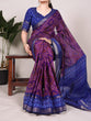 Load image into Gallery viewer, Purple Bandhej Print Chanderi Saree with Zari Weaving Work ClothsVilla