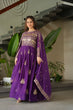Load image into Gallery viewer, Purple Chinnon Sequins &amp; Beads Embroidered Gown with Dupatta ClothsVilla
