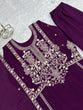 Load image into Gallery viewer, Purple Chinon Silk Designer Sharara Set ClothsVilla