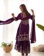 Load image into Gallery viewer, Purple Chinon Silk Designer Sharara Set ClothsVilla