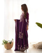 Load image into Gallery viewer, Purple Chinon Silk Designer Sharara Set ClothsVilla