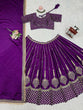 Load image into Gallery viewer, Purple Chinon Silk Embroidered Lehenga Choli Set with Sequins Work &amp; Lace Border Dupatta ClothsVilla