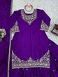 Load image into Gallery viewer, Purple Chinon Silk Lehenga Set with Sequin Work &amp; Lace Border Dupatta  Full-Stitched Traditional Wear ClothsVilla
