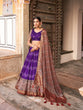 Load image into Gallery viewer, Purple Color Tussar Silk Lehenga Choli with Ajarakh Prints ClothsVilla