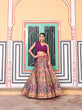 Load image into Gallery viewer, Purple Color Zari Weaving Work Banarasi Silk Lehenga Choli Clothsvilla
