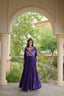 Purple Cotton Mirror & Real Codi Work Gown ClothsVilla