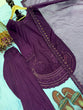 Load image into Gallery viewer, Purple Crepe Farshi Palazzo Suit ClothsVilla