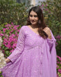 Load image into Gallery viewer, Purple Designer Faux Blooming Anarkali Suit with Heavy Sequins &amp; Thread Embroidery ClothsVilla