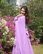 Load image into Gallery viewer, Purple Designer Faux Blooming Anarkali Suit with Heavy Sequins &amp; Thread Embroidery ClothsVilla