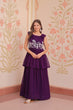 Load image into Gallery viewer, Purple Designer Faux Blooming Embroidered Gown with Bead Work &amp; Canvas Patta Clothsvilla