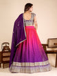 Load image into Gallery viewer, Purple Designer Georgette Lehenga ClothsVilla